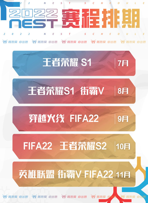 2022年NEST全国电子竞技大赛赛程安排