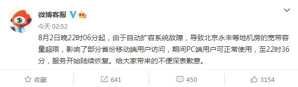 微博官方回应