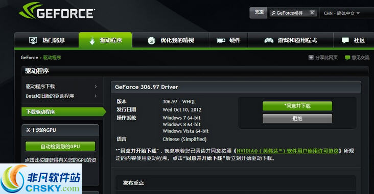 Nvidia显卡驱动桌面版(win7/8/8.1版32位)