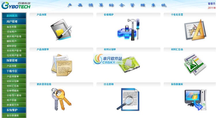 百博产品预算综合管理系统