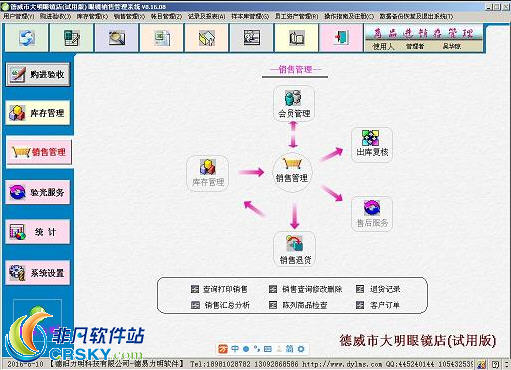 德易力明眼镜销售软件