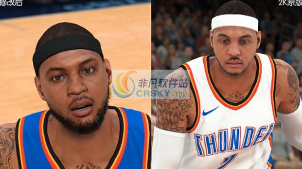 NBA2K18小甜瓜安东尼身形发型面补MOD