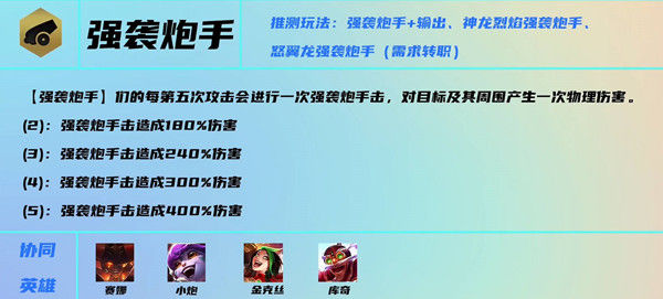云顶之弈s7强袭炮手阵容怎么玩
